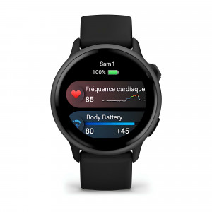 Умные часы Garmin Vivoactive 6, Темно-серый, Ремешок черный