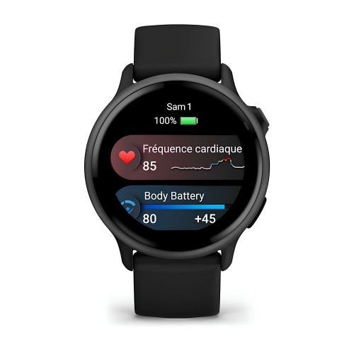Умные часы Garmin Vivoactive 6, Темно-серый, Ремешок черный