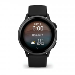 Умные часы Garmin Vivoactive 6, Темно-серый, Ремешок черный