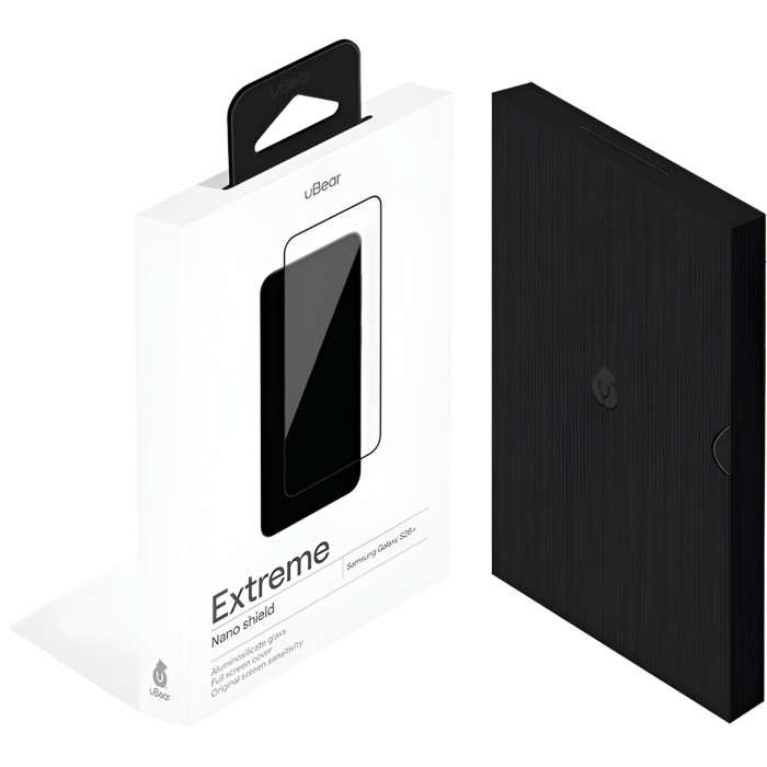 Защитное стекло 3D uBear Extreme для Samsung S26 Plus, черная рамка