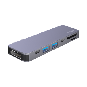 Адаптер-переходник Deppa для MacBook 7в1 USB-C, графит