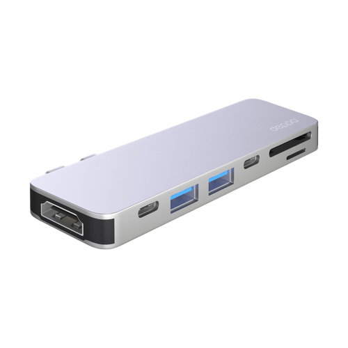 Адаптер-переходник Deppa для MacBook 7в1 USB-C, серебрянный