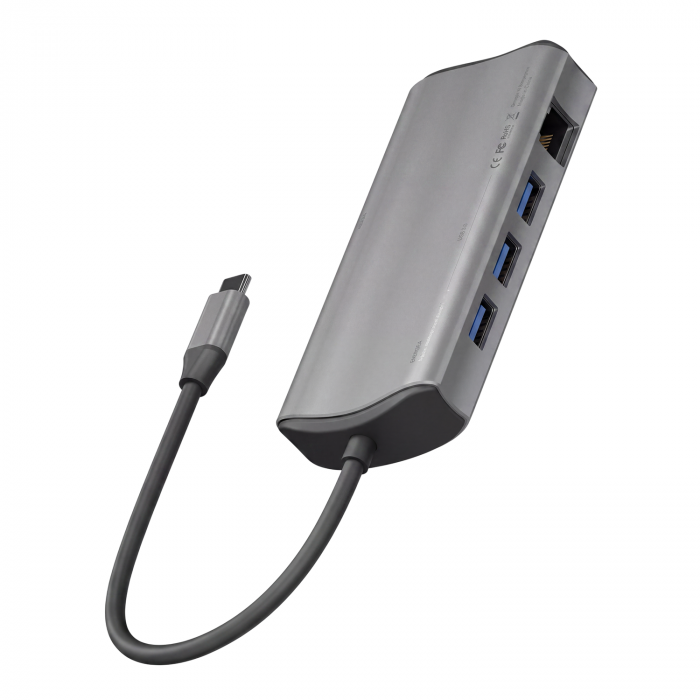Адаптер-переходник Energea AluHub Max 11in1, серый