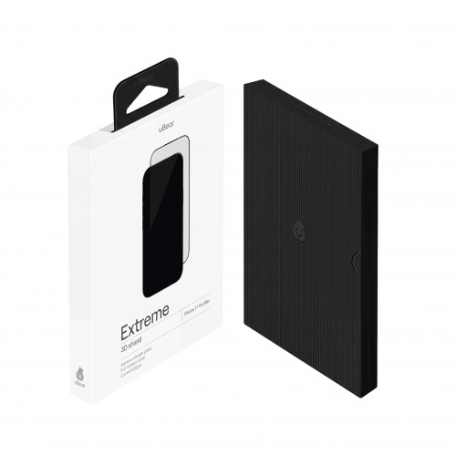 Защитное стекло Ubear Extreme 3D Shield для iPhone 17, черная рамка